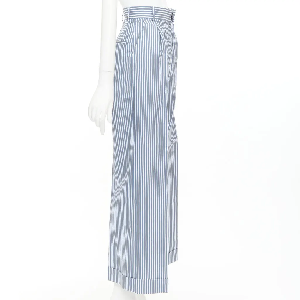 Dior Blue Silk Trouser Blue Silk Very good - Model View