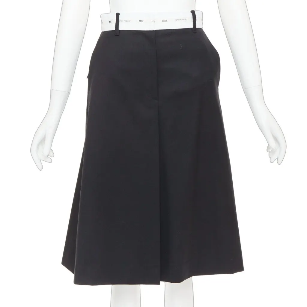Unsigned Black Wool Skirt