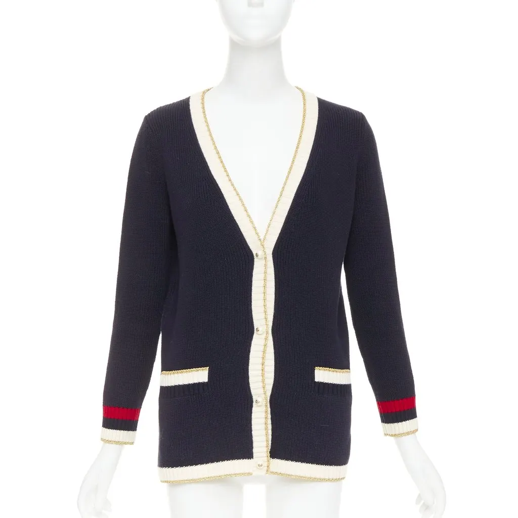 Gucci Navy Cotton Knitwear Navy Cotton Very good - Back View