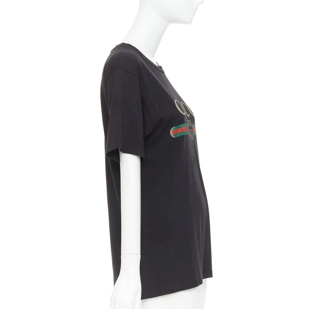 Gucci Black Cotton Top Black Cotton Very good - Model View