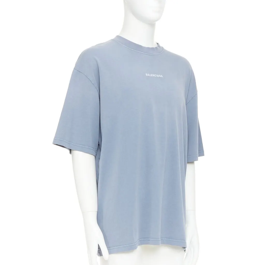 Balenciaga Blue T-Shirt Blue Very good - Model View