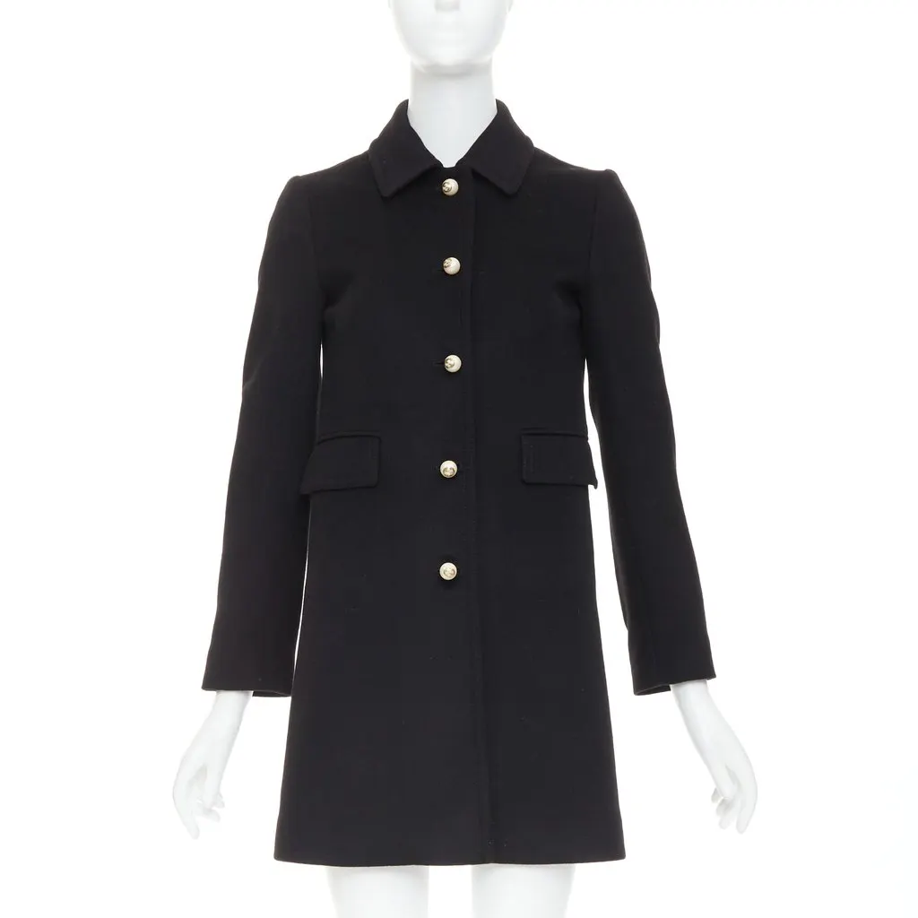 Gucci Black Wool Coat