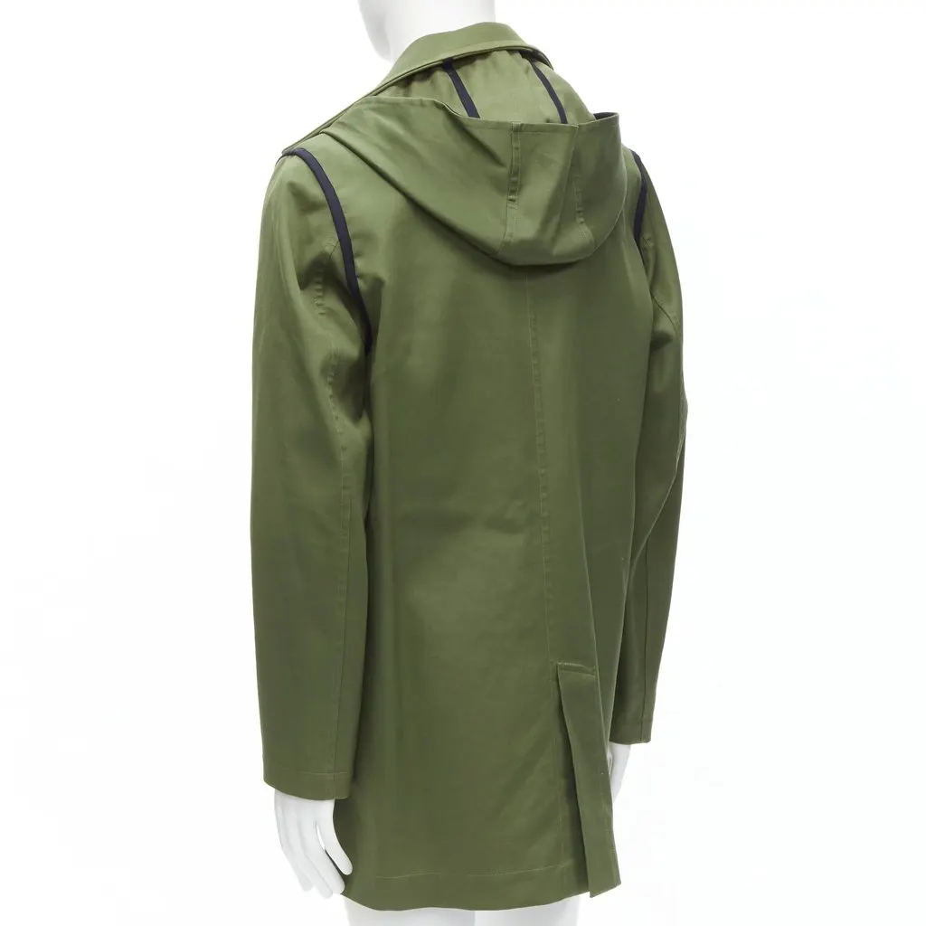 Valentino Green Cotton Coat Green Cotton Very good - Box View
