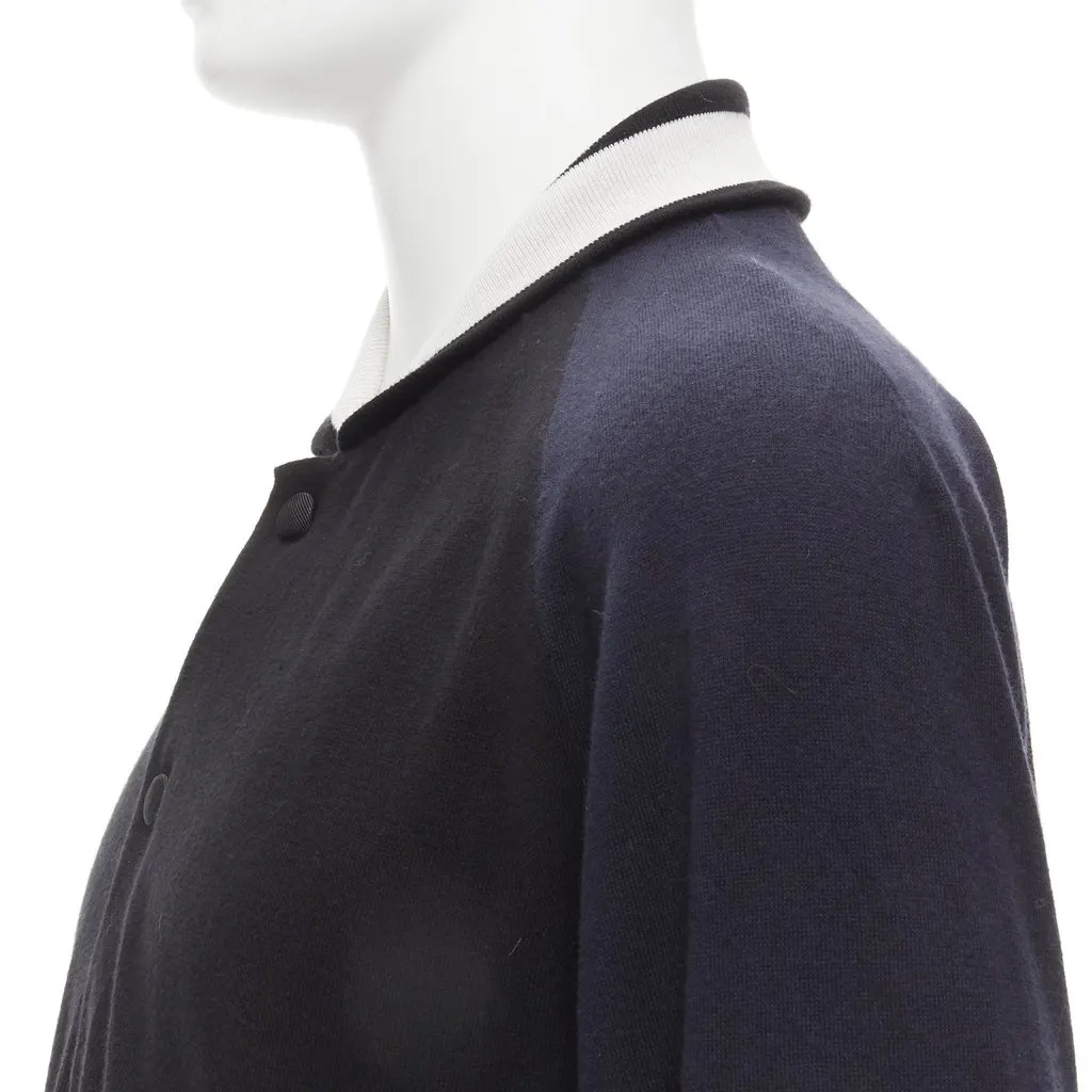 Sacai Navy Bomber Jacket Navy Cotton Never worn - Back View