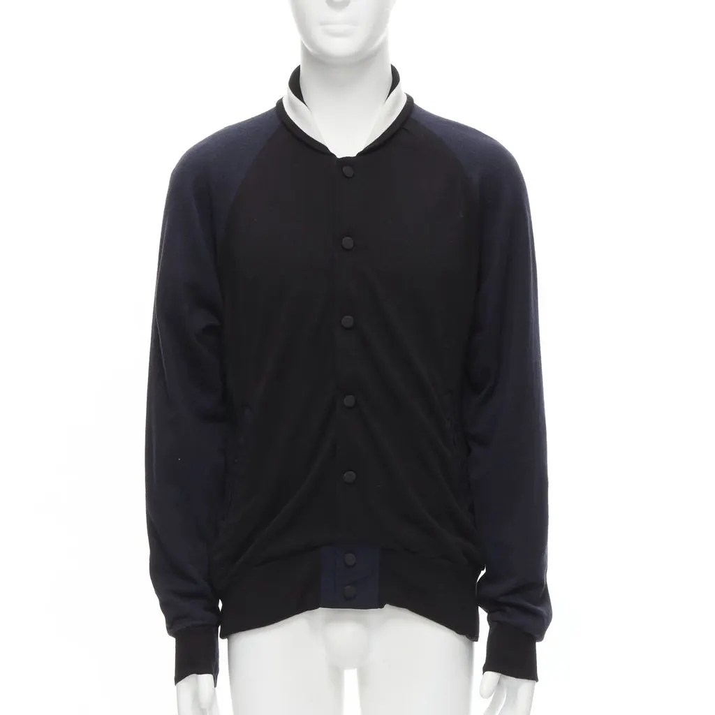Sacai Navy Bomber Jacket Navy Cotton Never worn - Inside View