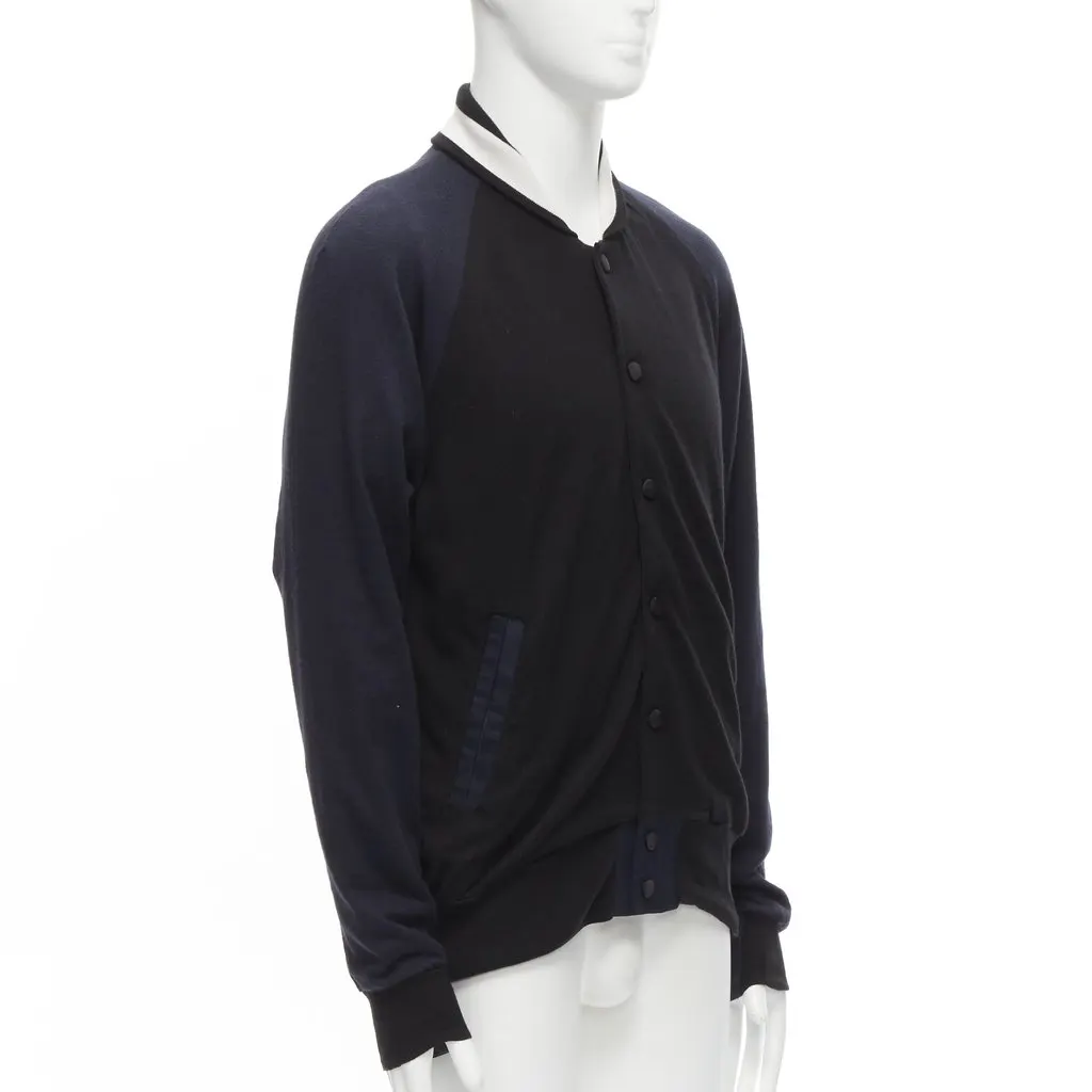 Sacai Navy Bomber Jacket Navy Cotton Never worn - Model View