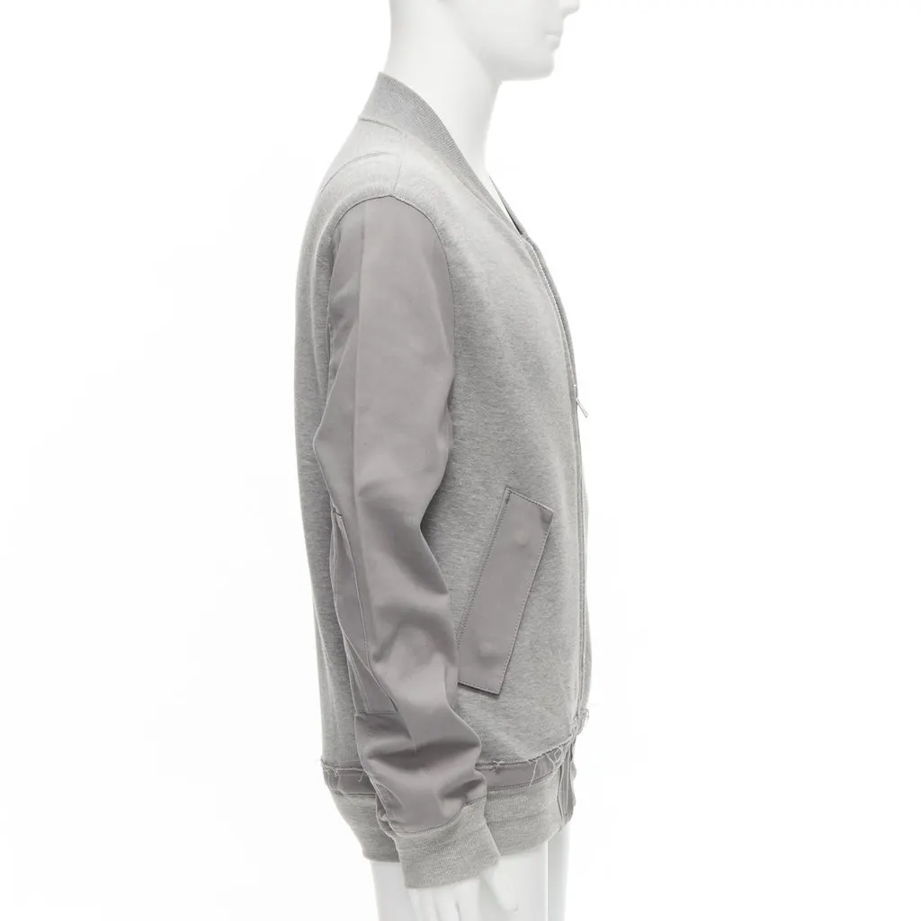 Sacai Grey Casual Bomber Grey Cotton Fair - Model View