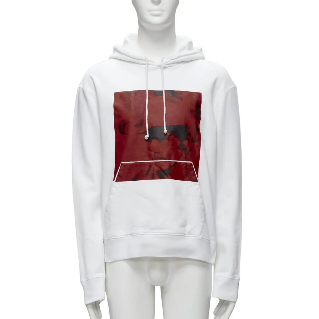 Calvin Klein Cowboy Print Hoodie Red Cotton Fair - Front View