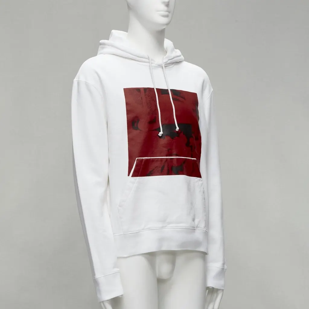 Calvin Klein Cowboy Print Hoodie Red Cotton Fair - Inside View