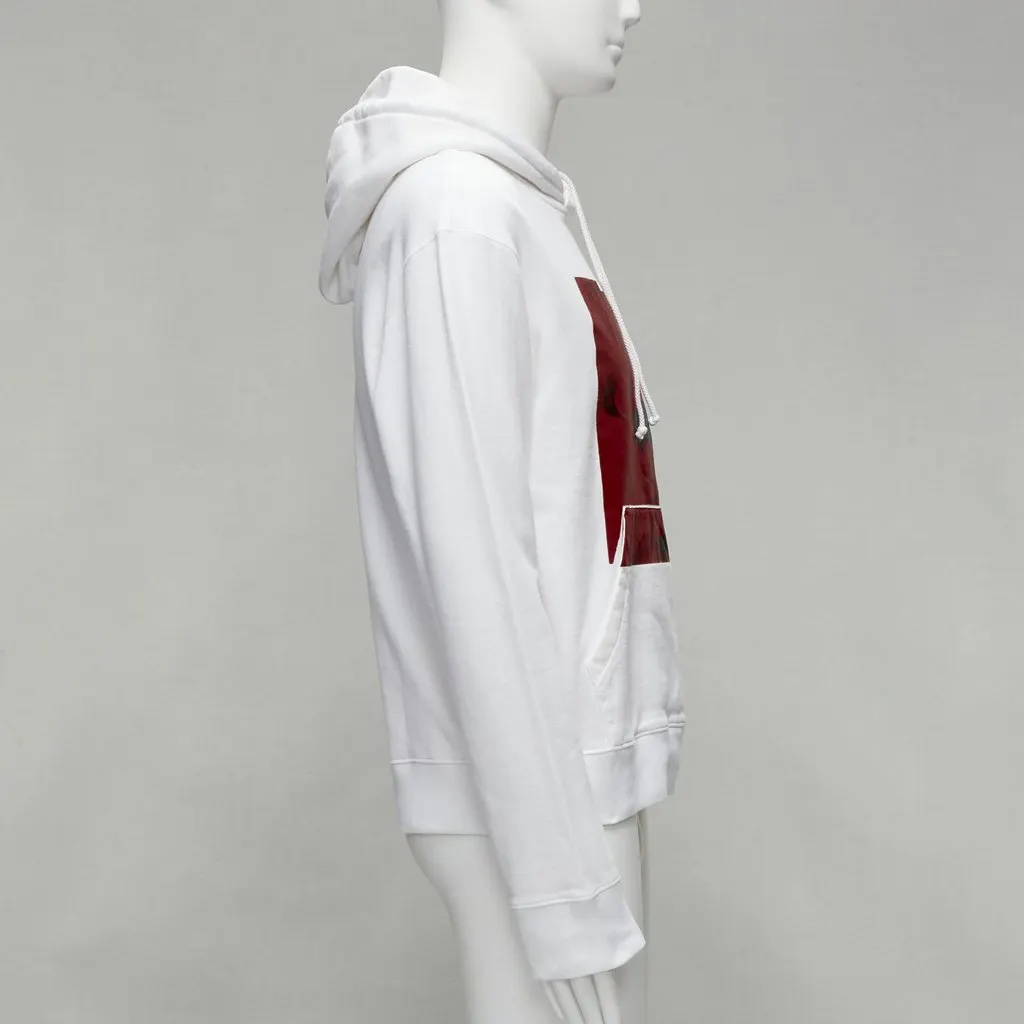 Calvin Klein Cowboy Print Hoodie Red Cotton Fair - Model View
