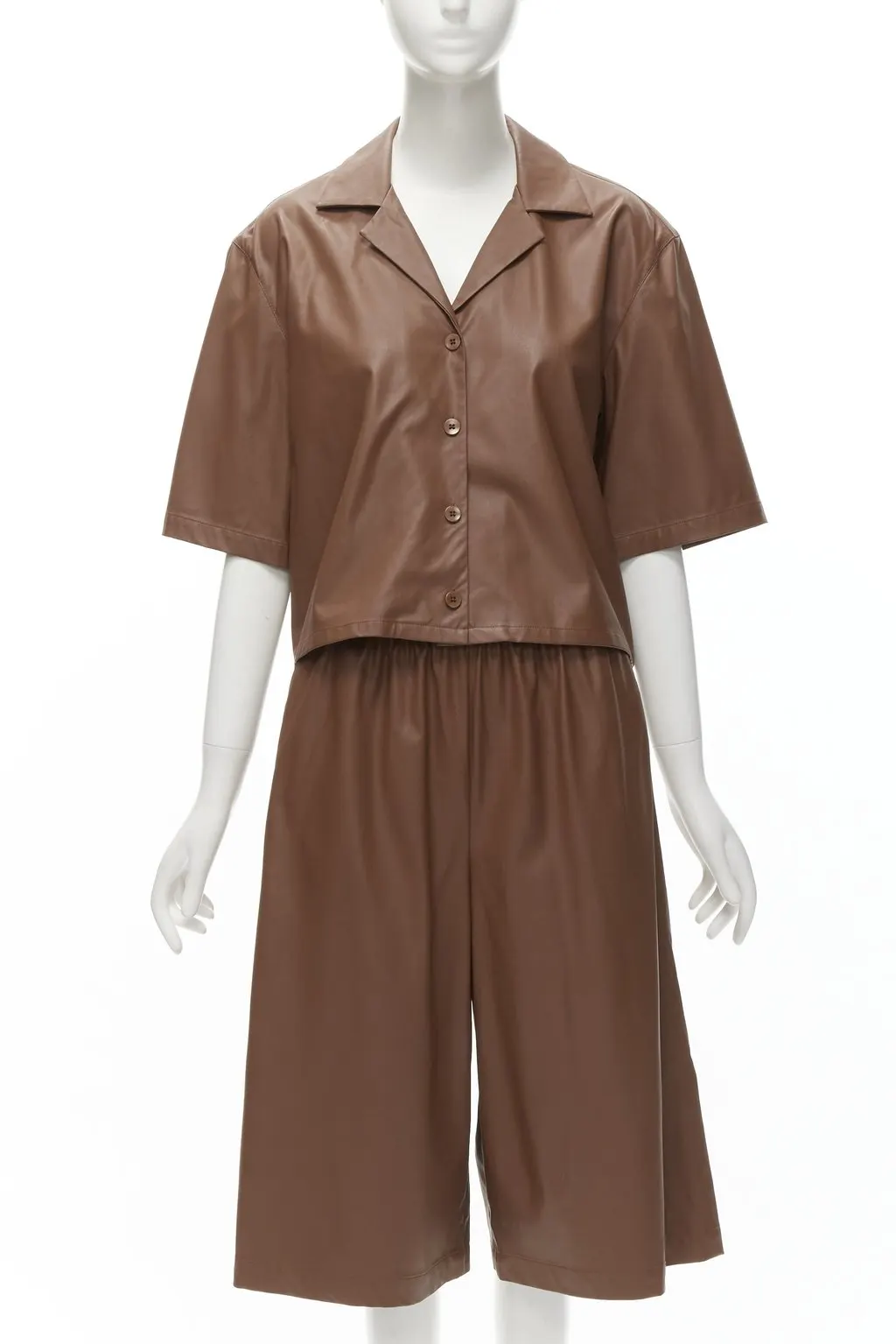Tibi Faux Leather Culottes