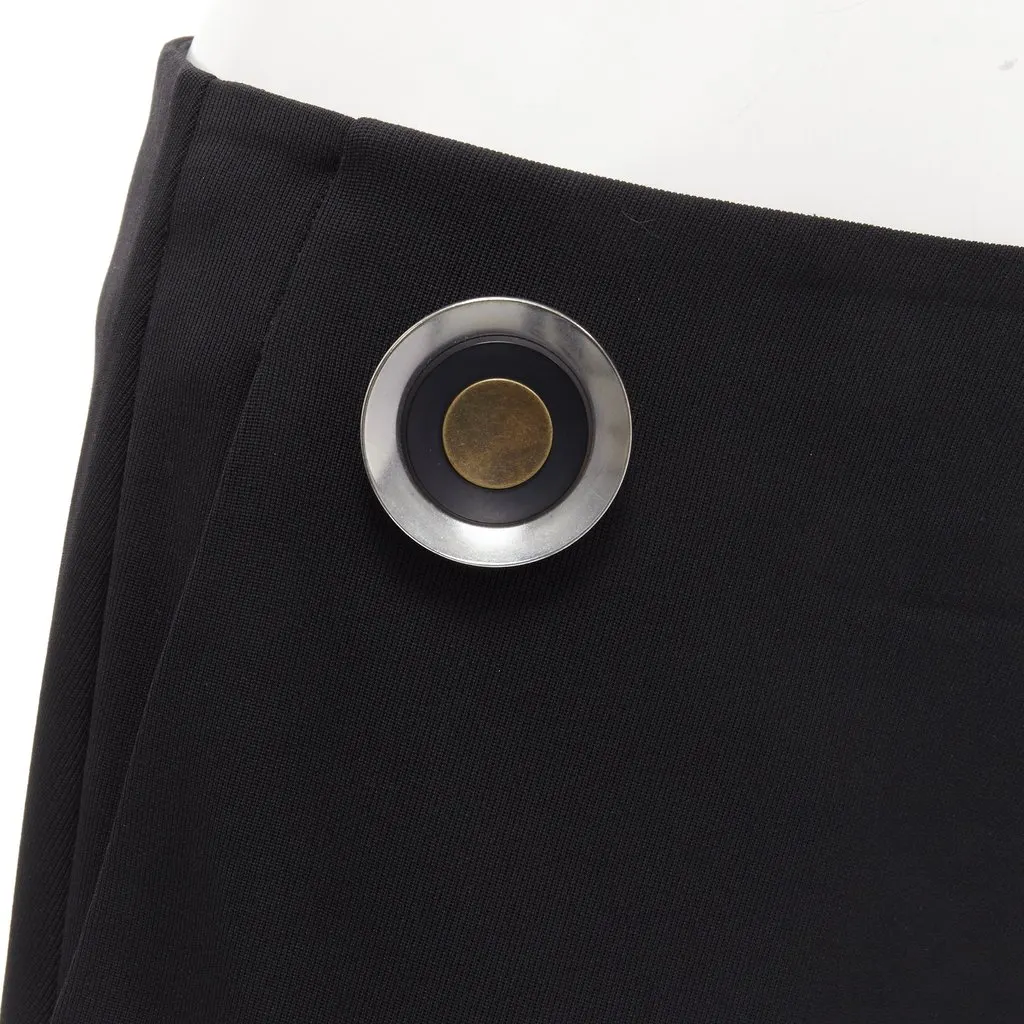 Stella McCartney Button Embellished Pants Black Wool Good - Back View