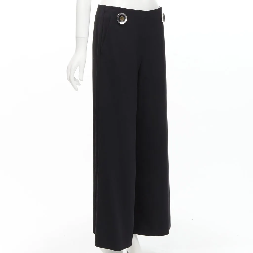 Stella McCartney Button Embellished Pants Black Wool Good - Inside View