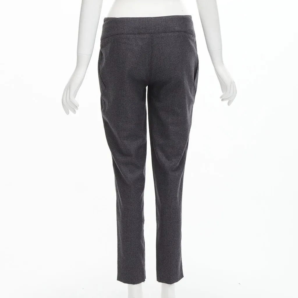 Stella McCartney Houndstooth Pleat Pants Grey Wool Never worn - Box View