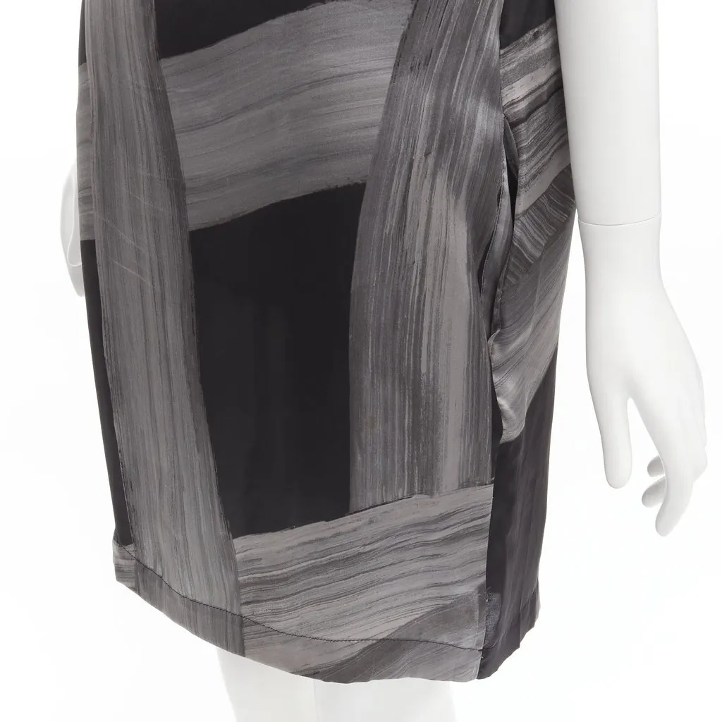 Stella McCartney Brush Stroke Dress Black Silk Never worn - Back View