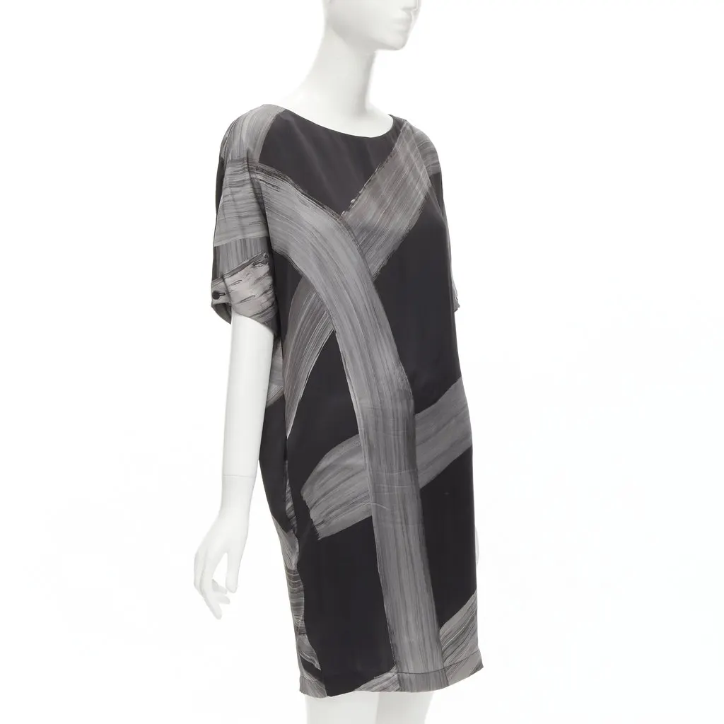 Stella McCartney Brush Stroke Dress Black Silk Never worn - Inside View