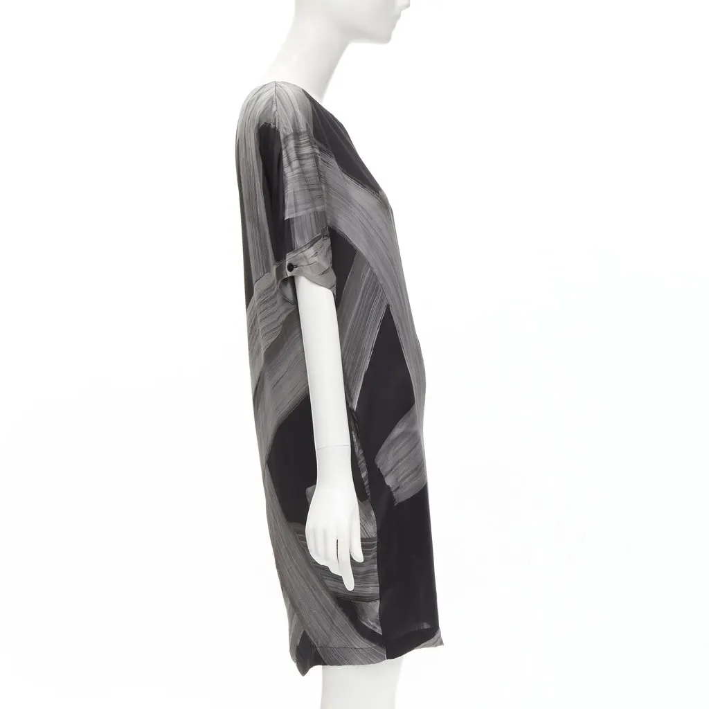 Stella McCartney Brush Stroke Dress Black Silk Never worn - Model View