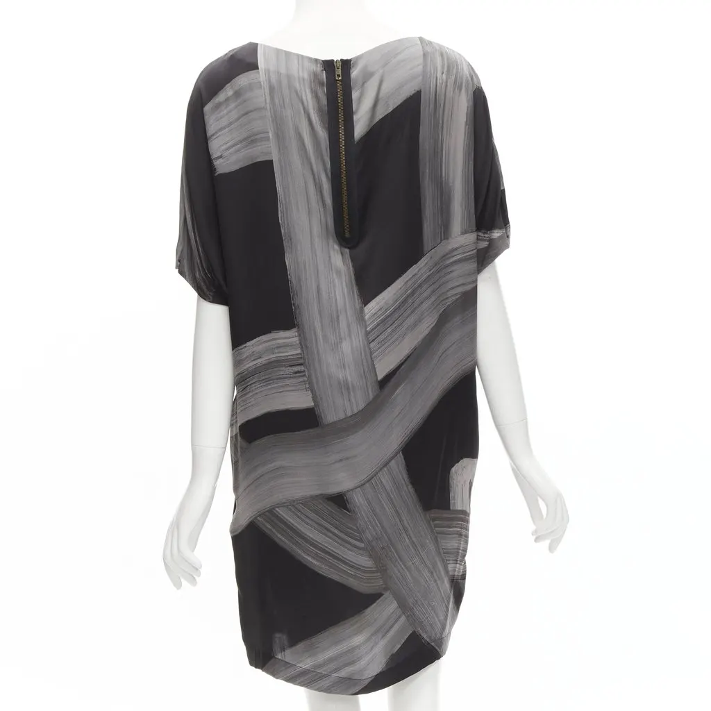 Stella McCartney Brush Stroke Dress Black Silk Never worn - Box View
