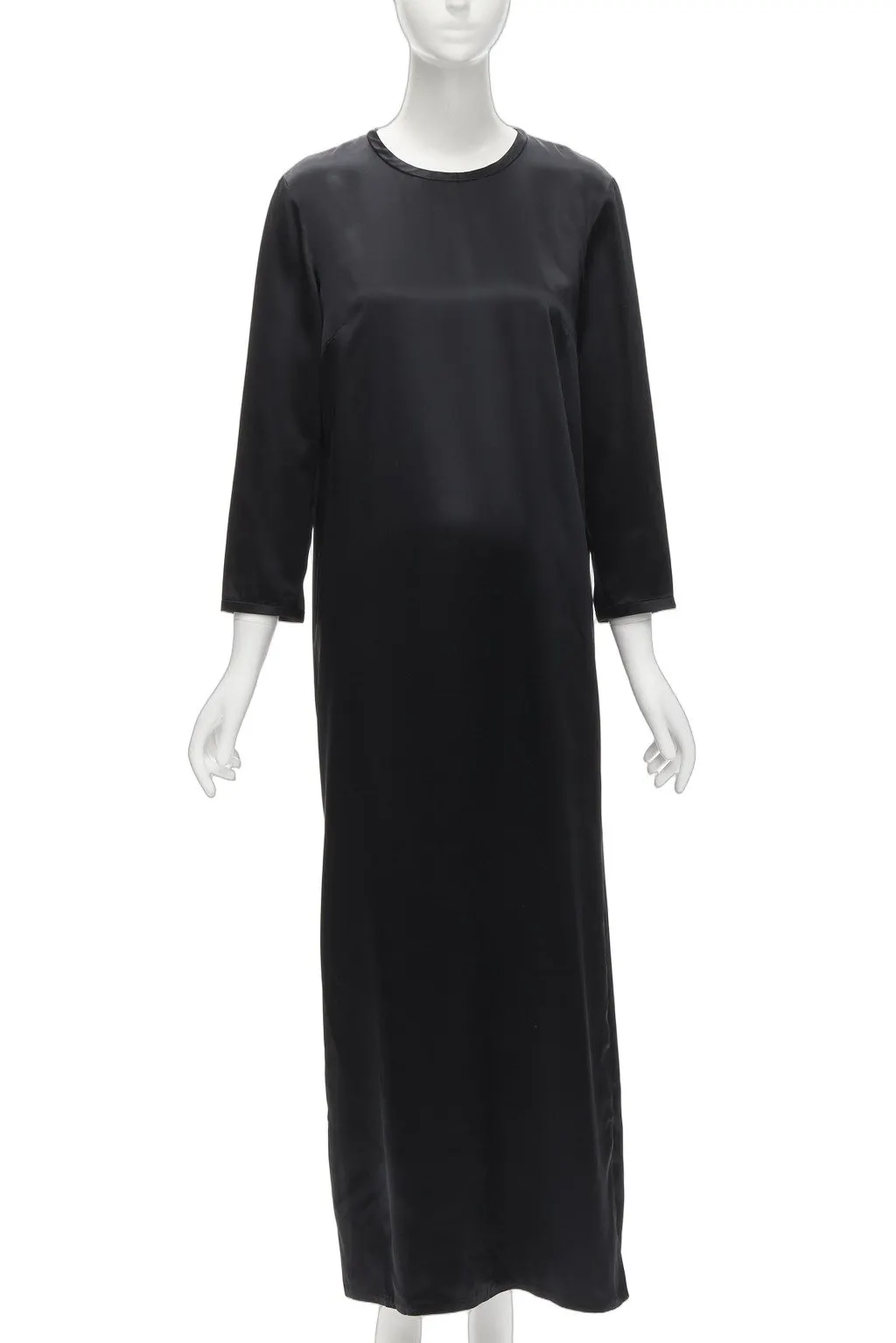 Alexander Wang Minimal Satin Dress Black Polyester Never worn - Front View
