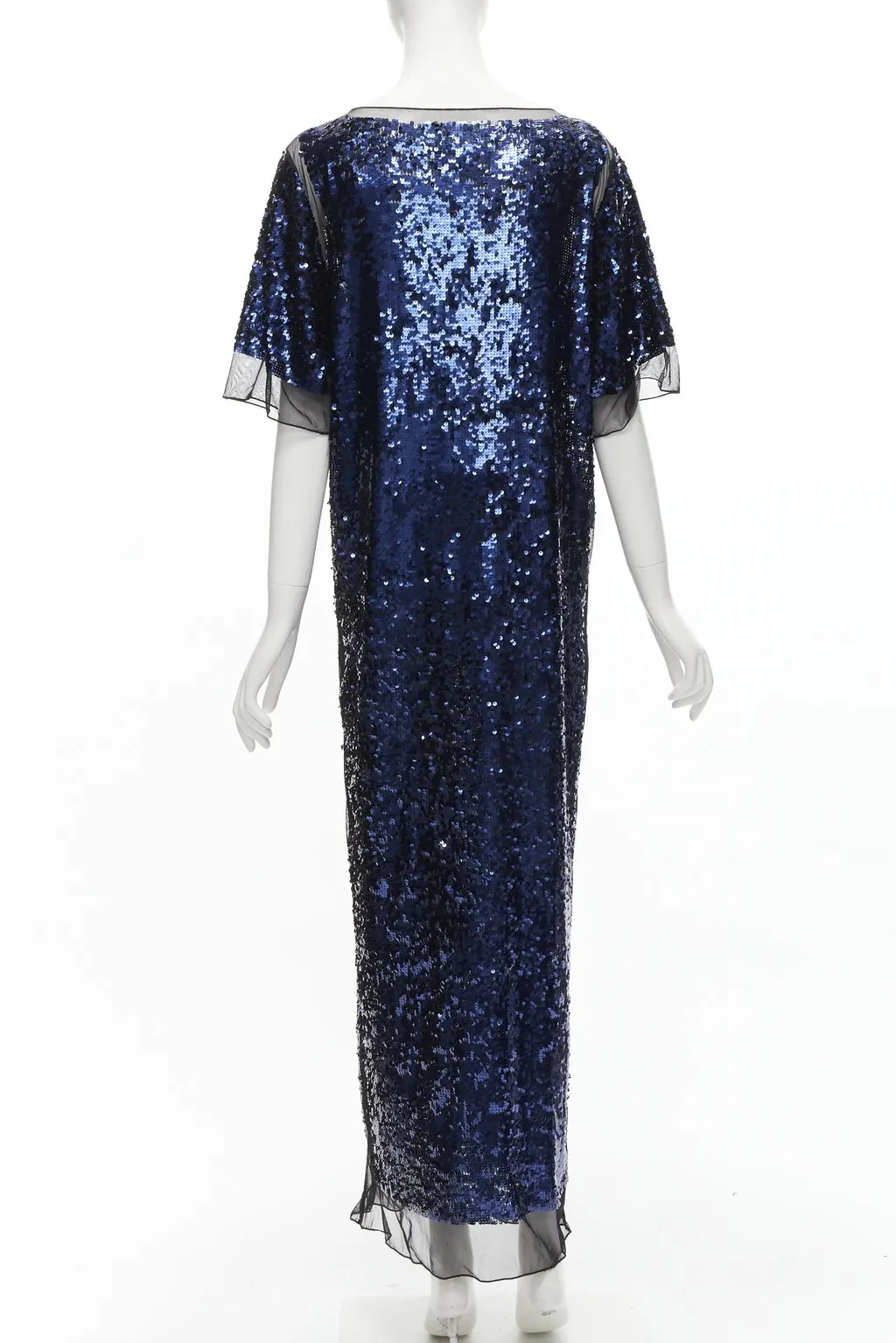 By Malene Birger Sequins Sheer Gown Blue Polyester Very good - Box View