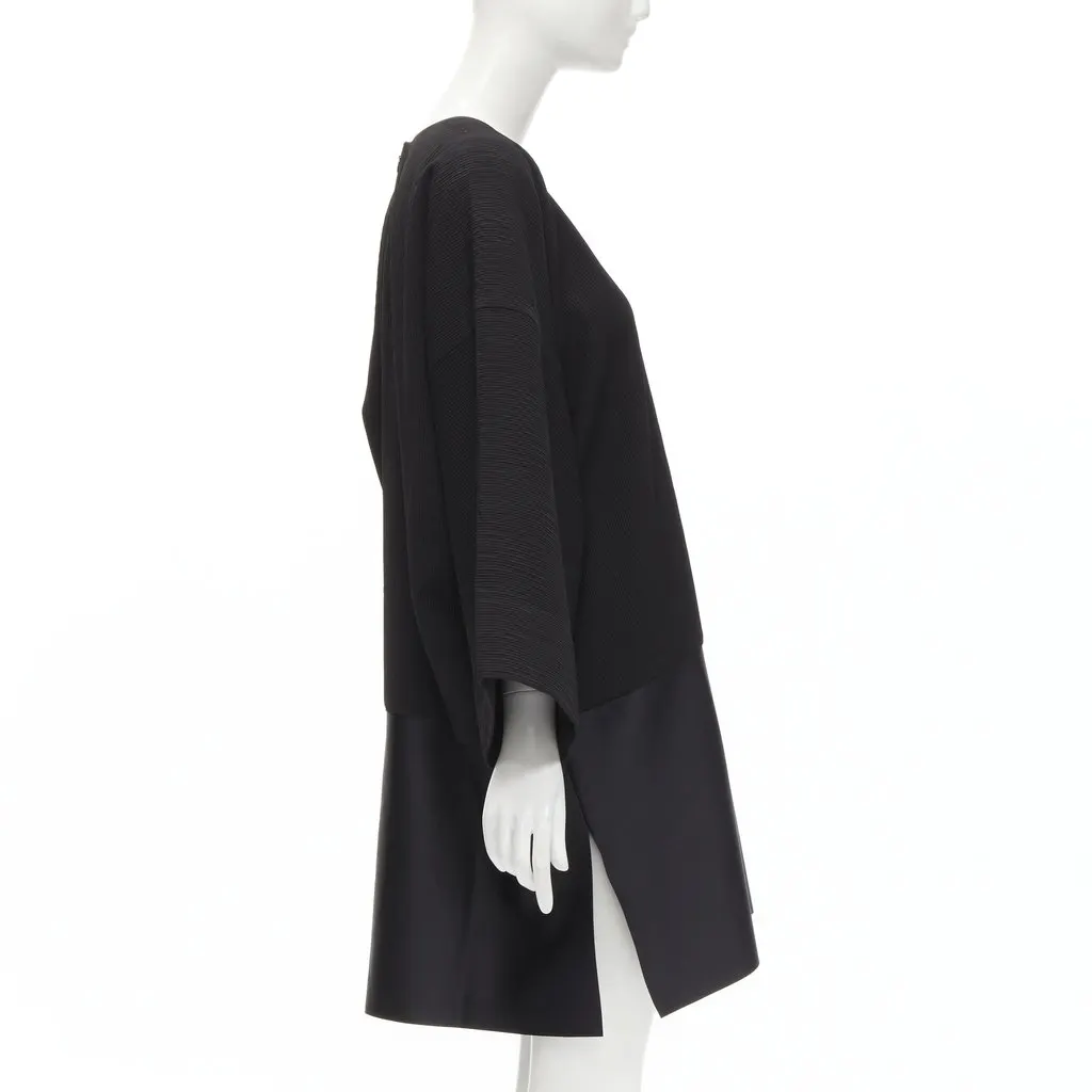 Solace London Pleat Satin Dress Black Polyester Never worn - Model View