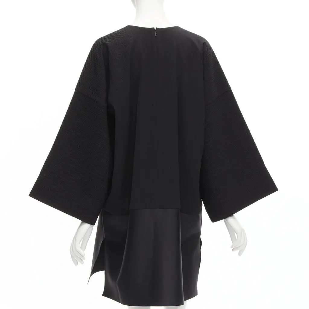 Solace London Pleat Satin Dress Black Polyester Never worn - Box View