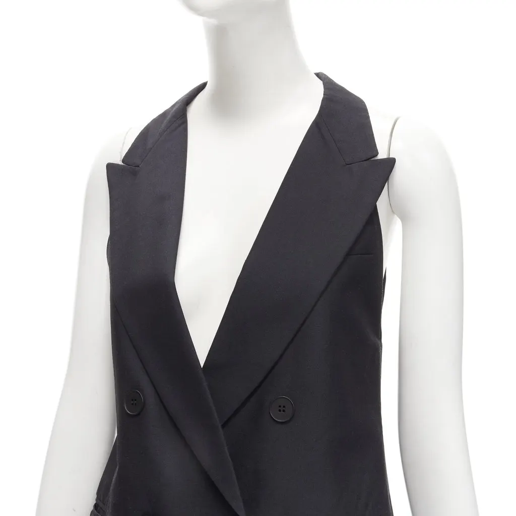 Stella McCartney Halter Tux Top Black Silk Never worn - Back View