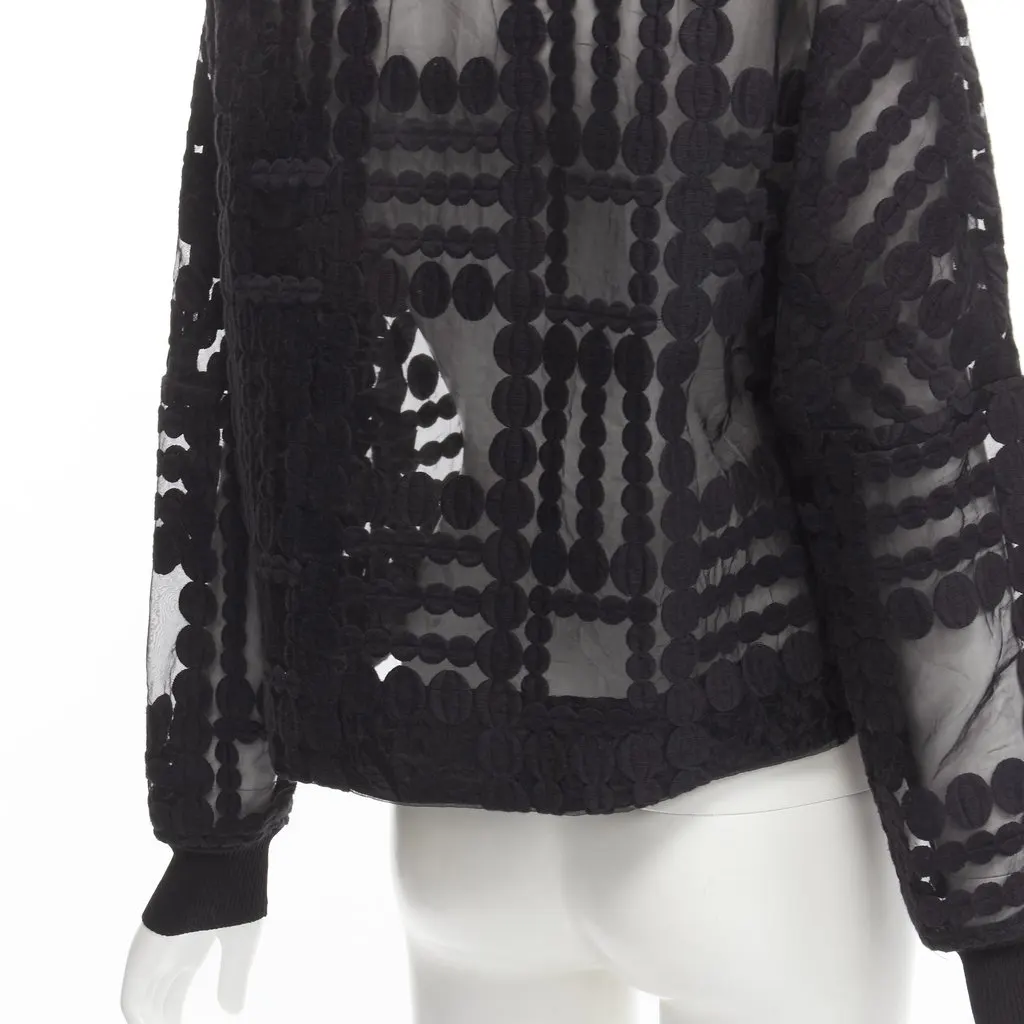 By Malene Birger Circle Embroidery Sweater Black Polyamide Never worn - Back View