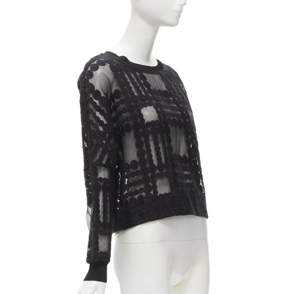 By Malene Birger Circle Embroidery Sweater Black Polyamide Never worn - Inside View