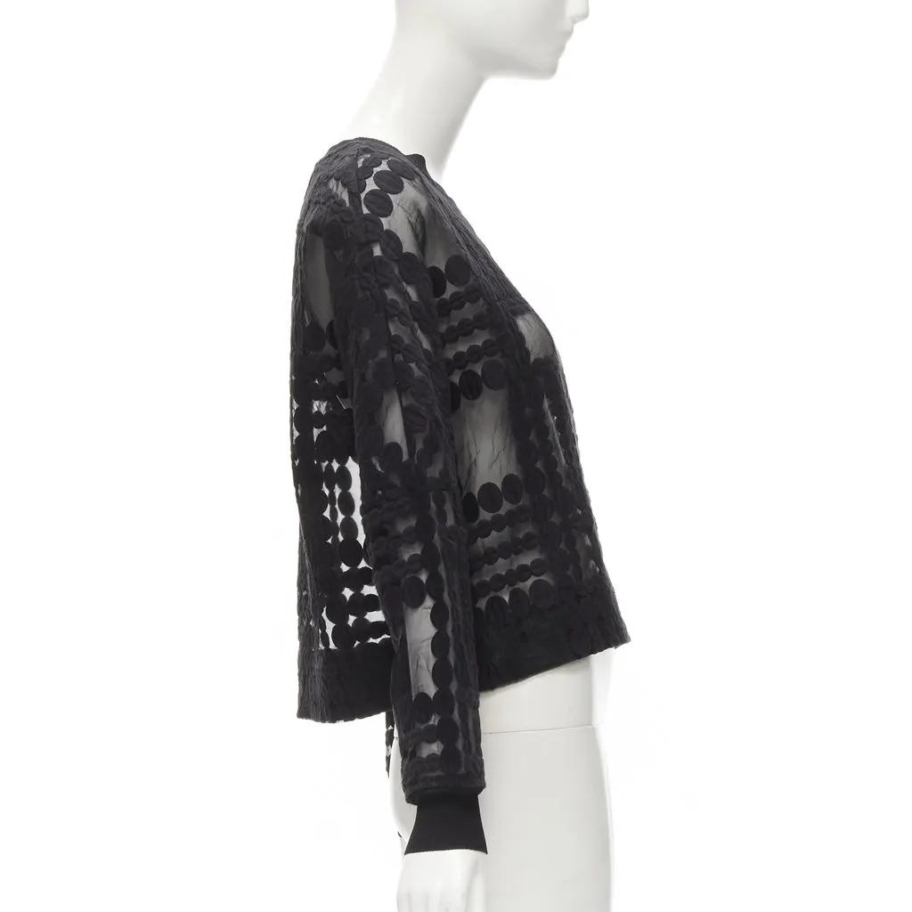 By Malene Birger Circle Embroidery Sweater Black Polyamide Never worn - Model View