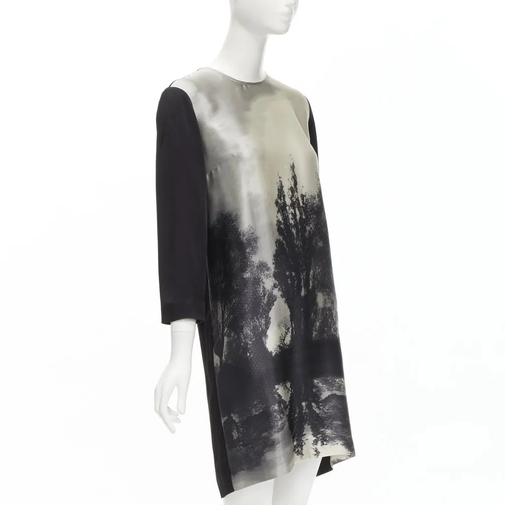Stella McCartney Tree Photo Dress Black Silk Good - Inside View