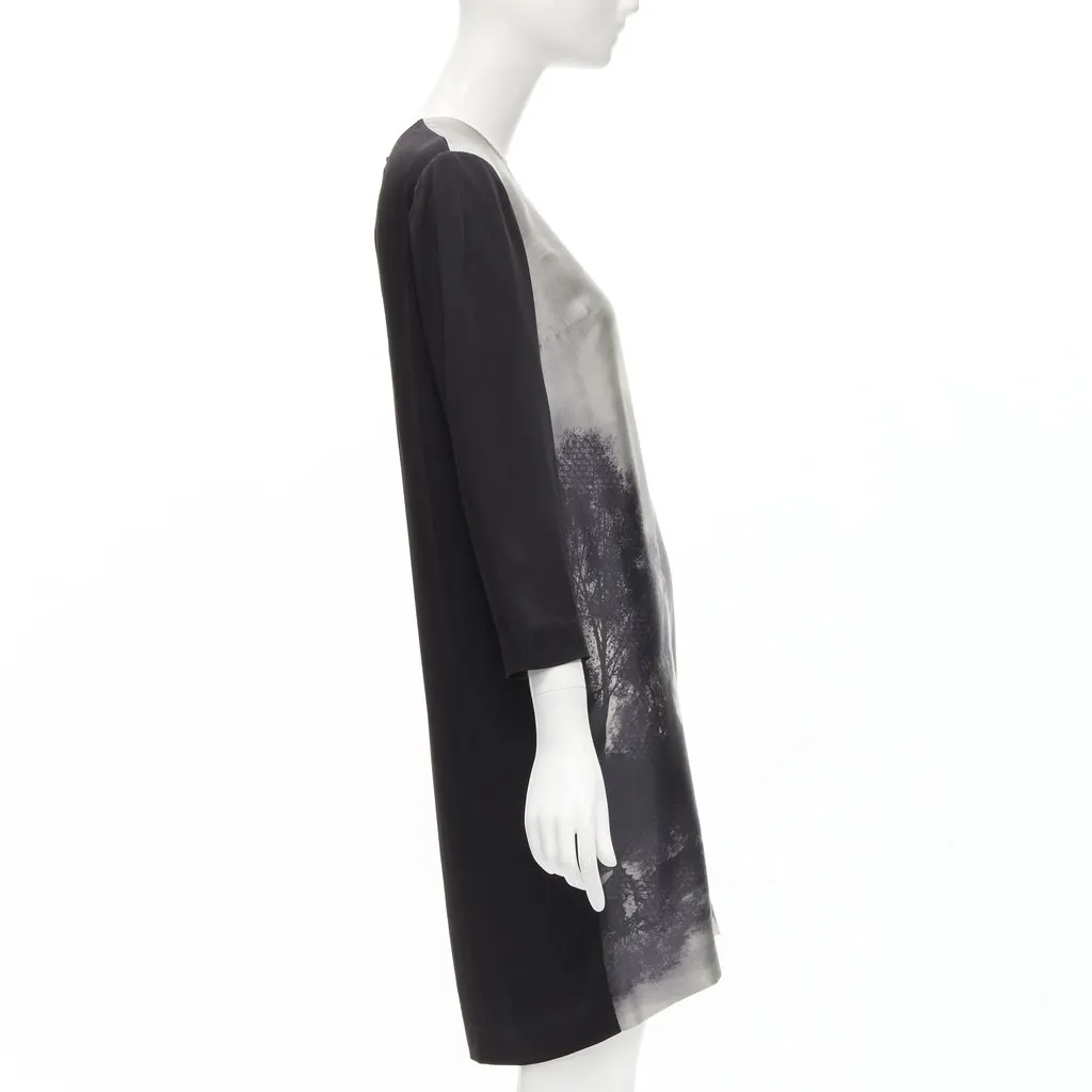 Stella McCartney Tree Photo Dress Black Silk Good - Model View