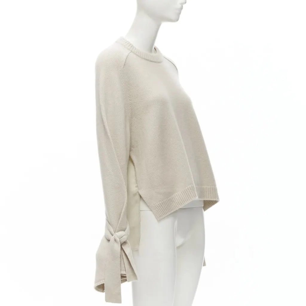 Tibi Bow Tie Sweater Beige Cashmere Very good - Inside View