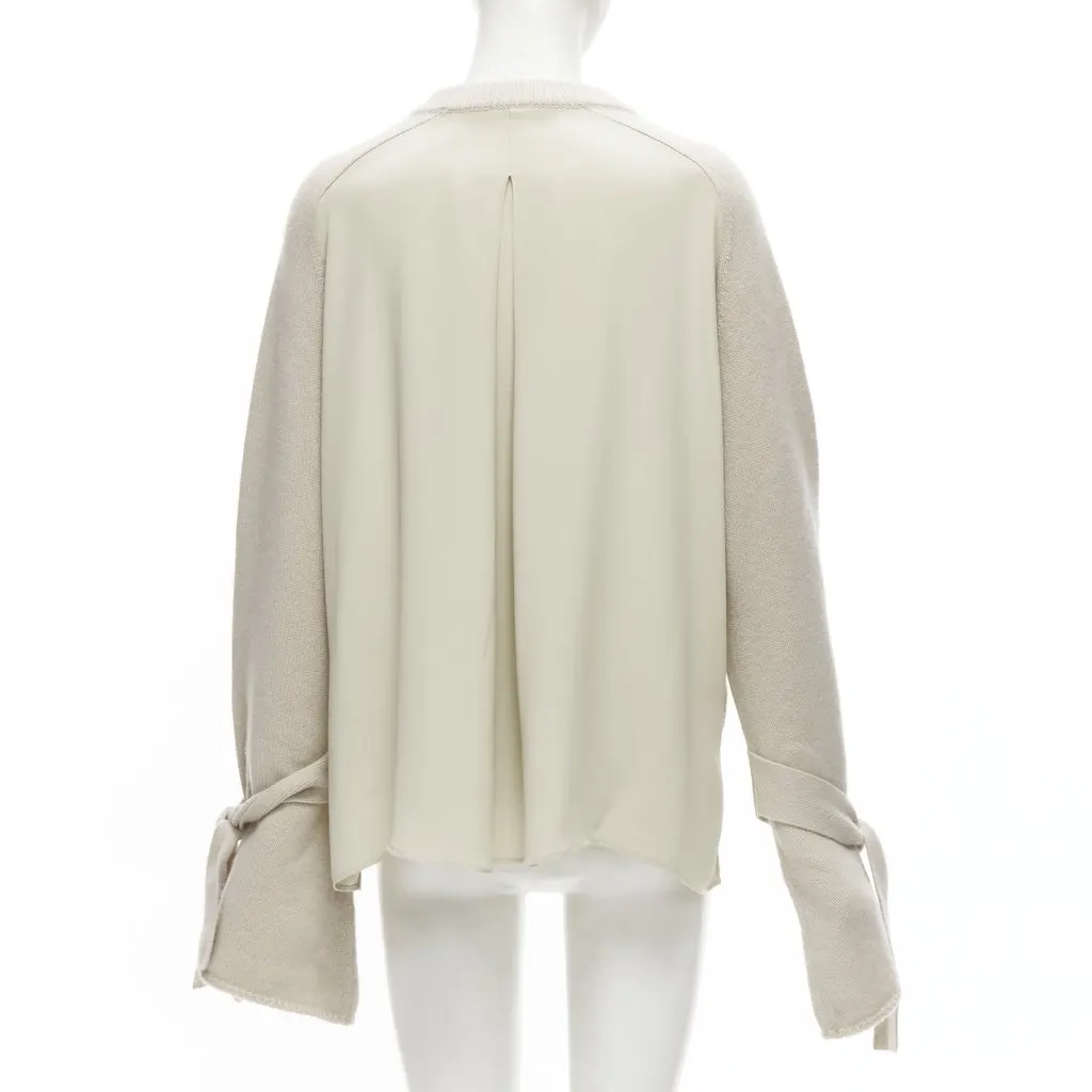 Tibi Bow Tie Sweater Beige Cashmere Very good - Box View