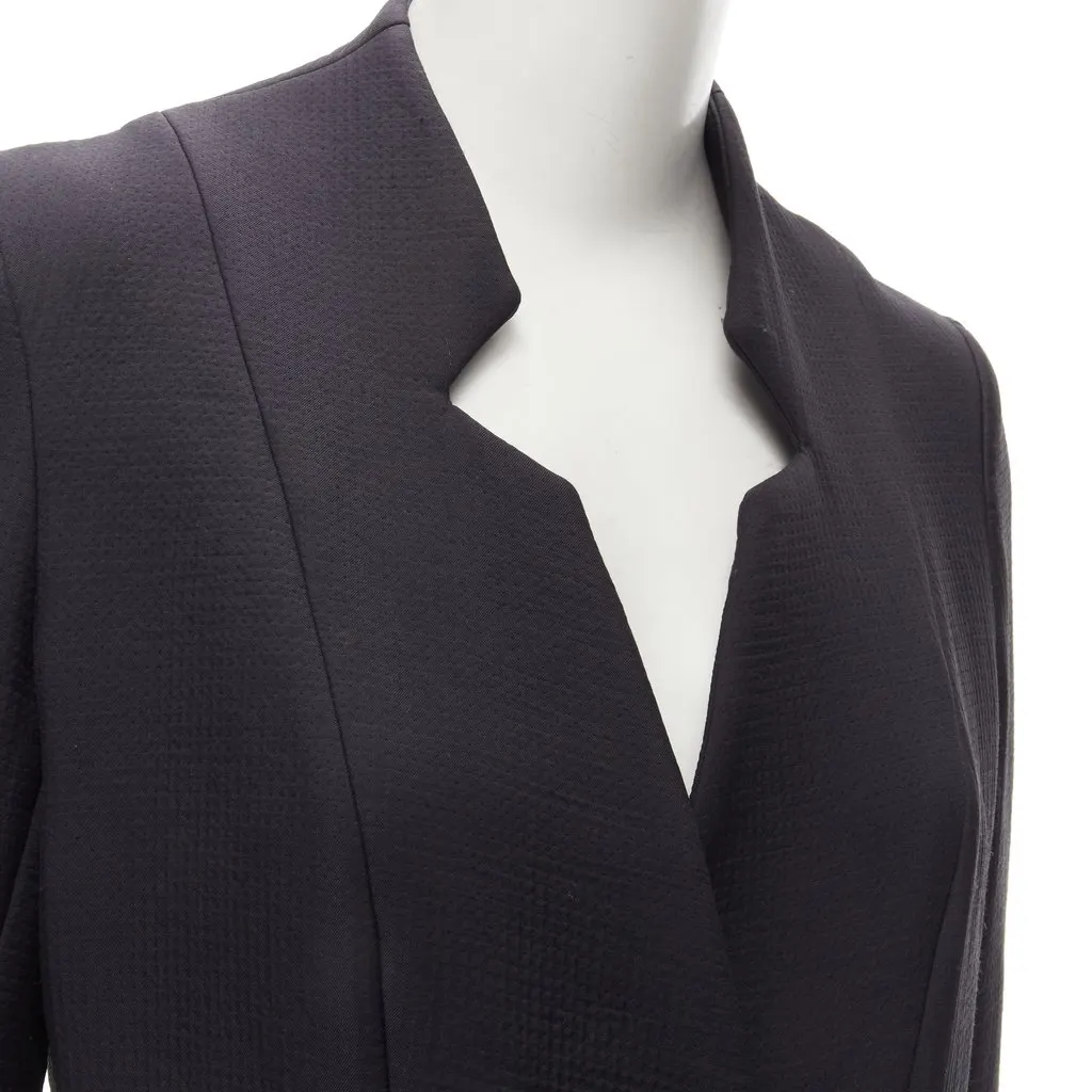 ZERO+MARIA CORNEJO Black Cutout Jacket Black Wool Good - Back View