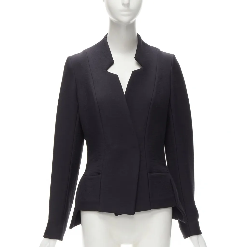 ZERO+MARIA CORNEJO Black Cutout Jacket Black Wool Good - Inside View