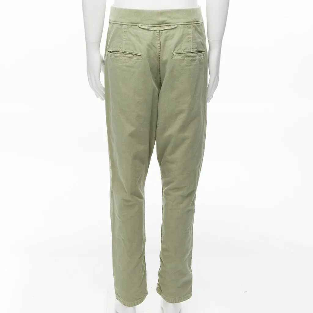Kapital Distressed Cotton Pants Green Cotton Very good - Box View
