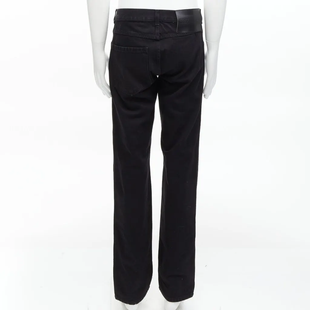 Calvin Klein Satin Patch Jeans Black Cotton Never worn - Box View