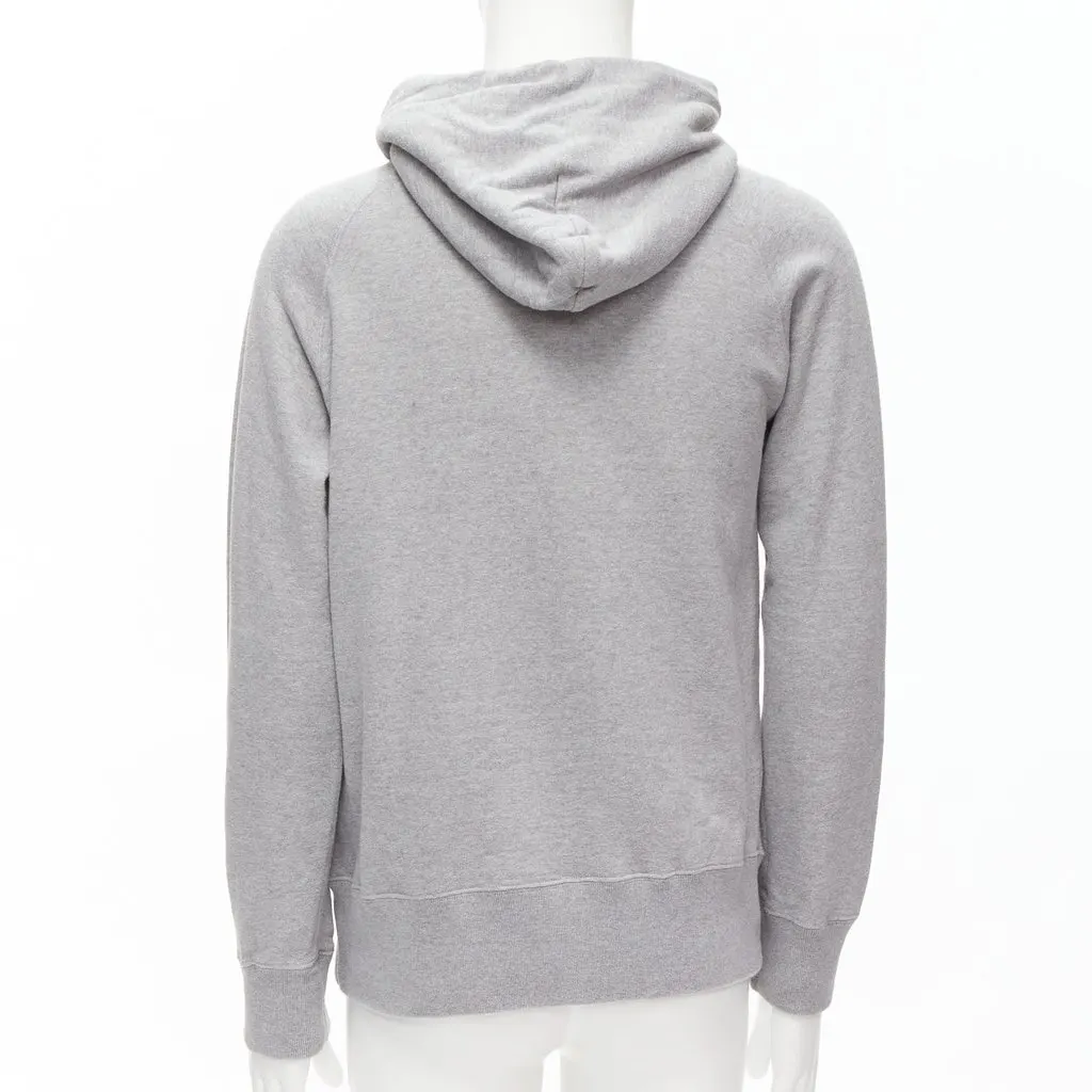 Sacai Slogan Print Hoodie Grey Cotton Good - Box View