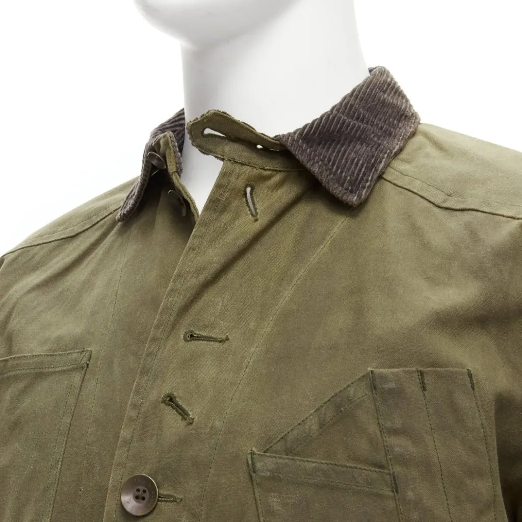 Rag & Bone Green Waxed Cotton Jacket Green Cotton Never worn - Back View