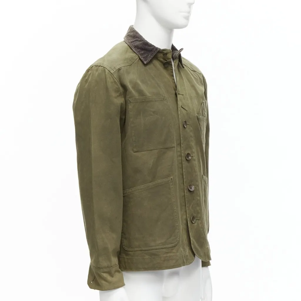 Rag & Bone Green Waxed Cotton Jacket Green Cotton Never worn - Inside View