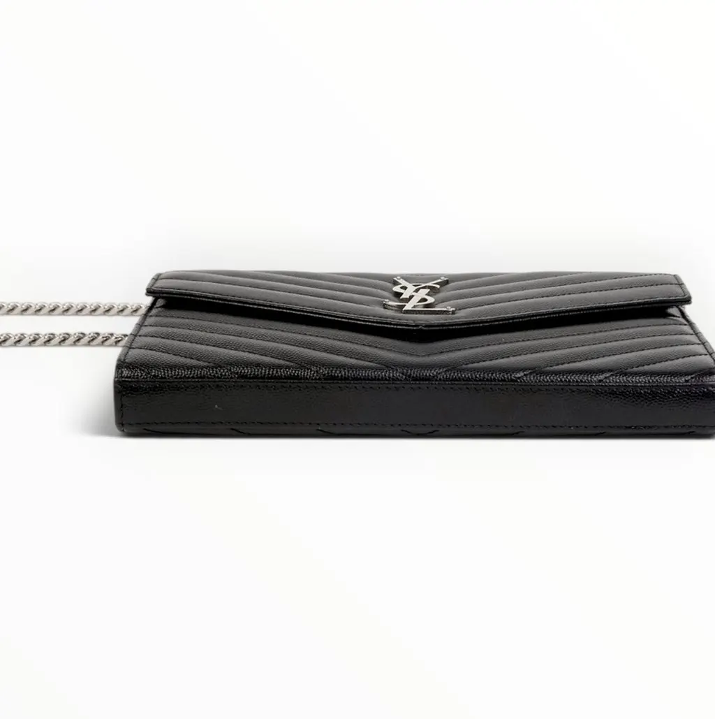 Saint Laurent Saint Laurent Chain Walt Bag Black Leather Never worn, with tag - Inside View