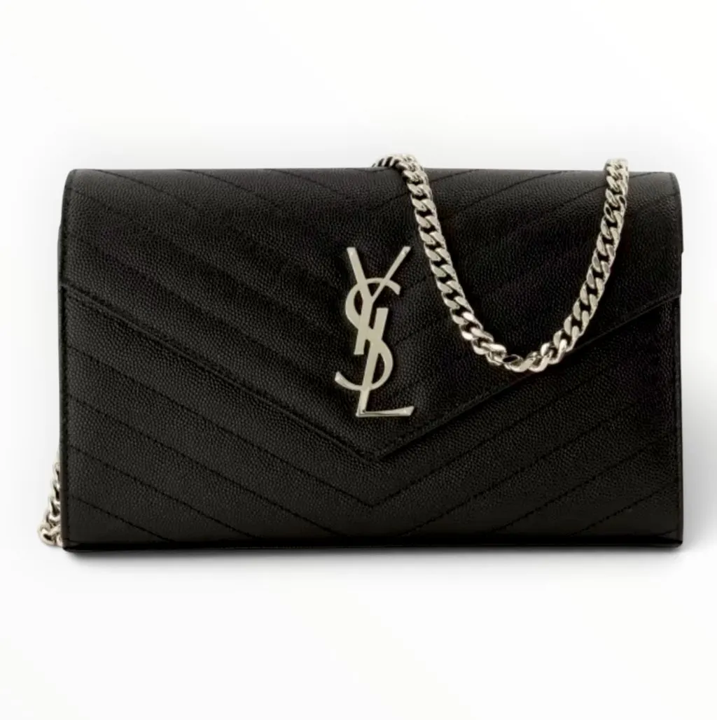 Saint Laurent Saint Laurent Chain Walt Bag Black Leather Never worn, with tag - Box View