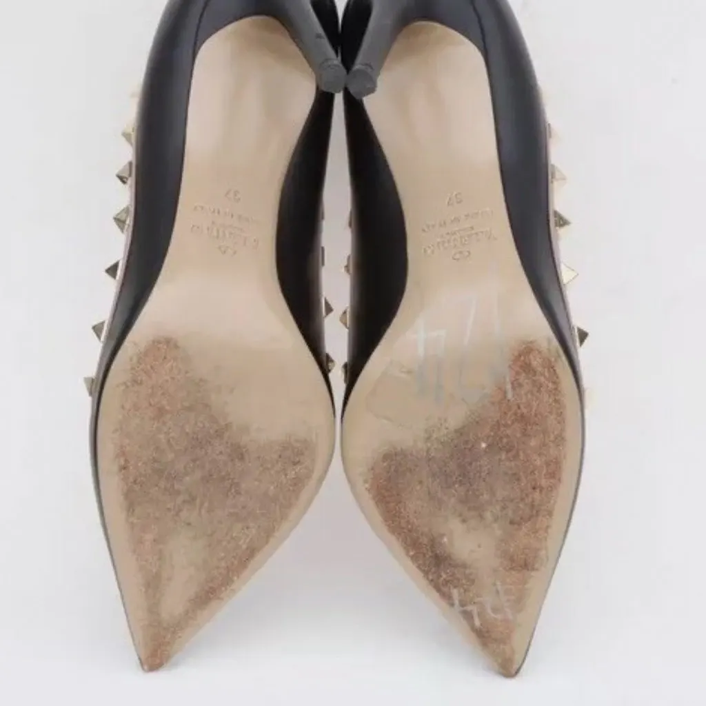 Valentino Rock stud Black Pumps Black Leather Very good - Box View