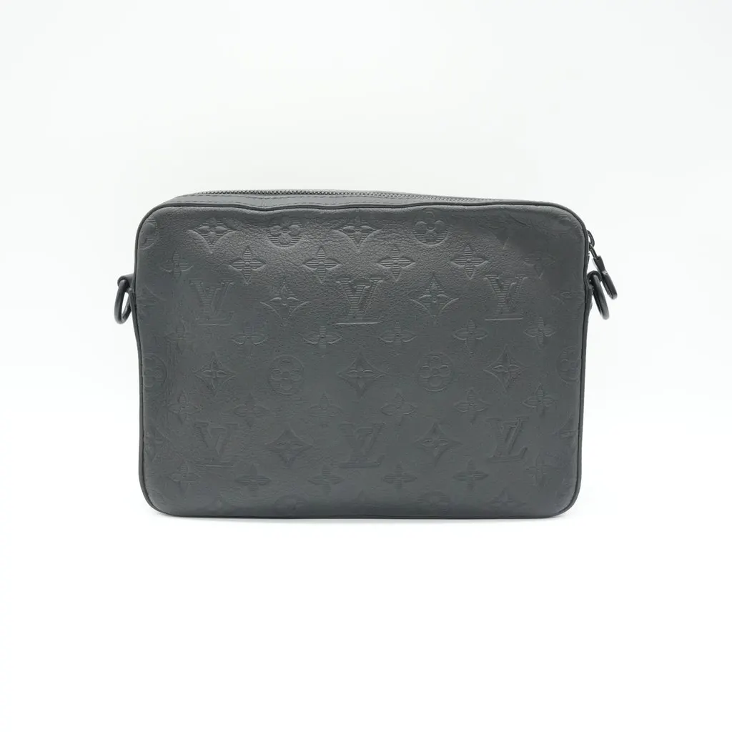 Louis Vuitton Trio Messenger Shadow Monogram Black Leather Very good - Back View