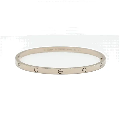 Cartier Love Bracelet, Small Model, 18K White Gold, Size:18 22 g