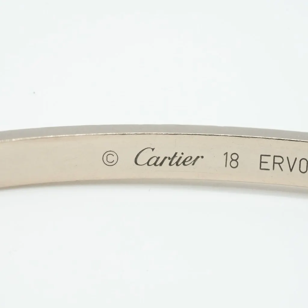 Cartier Love Bracelet, Small Model, 18K White Gold, Size:18 22 g White White Gold Fair - Box View