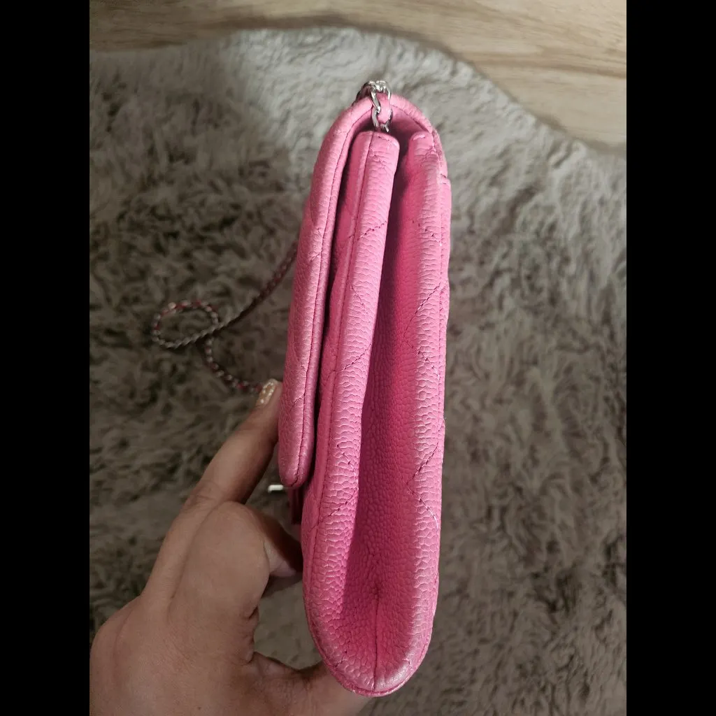 Chanel Matte Caviar Flap Bag Pink Leather Good - Box View