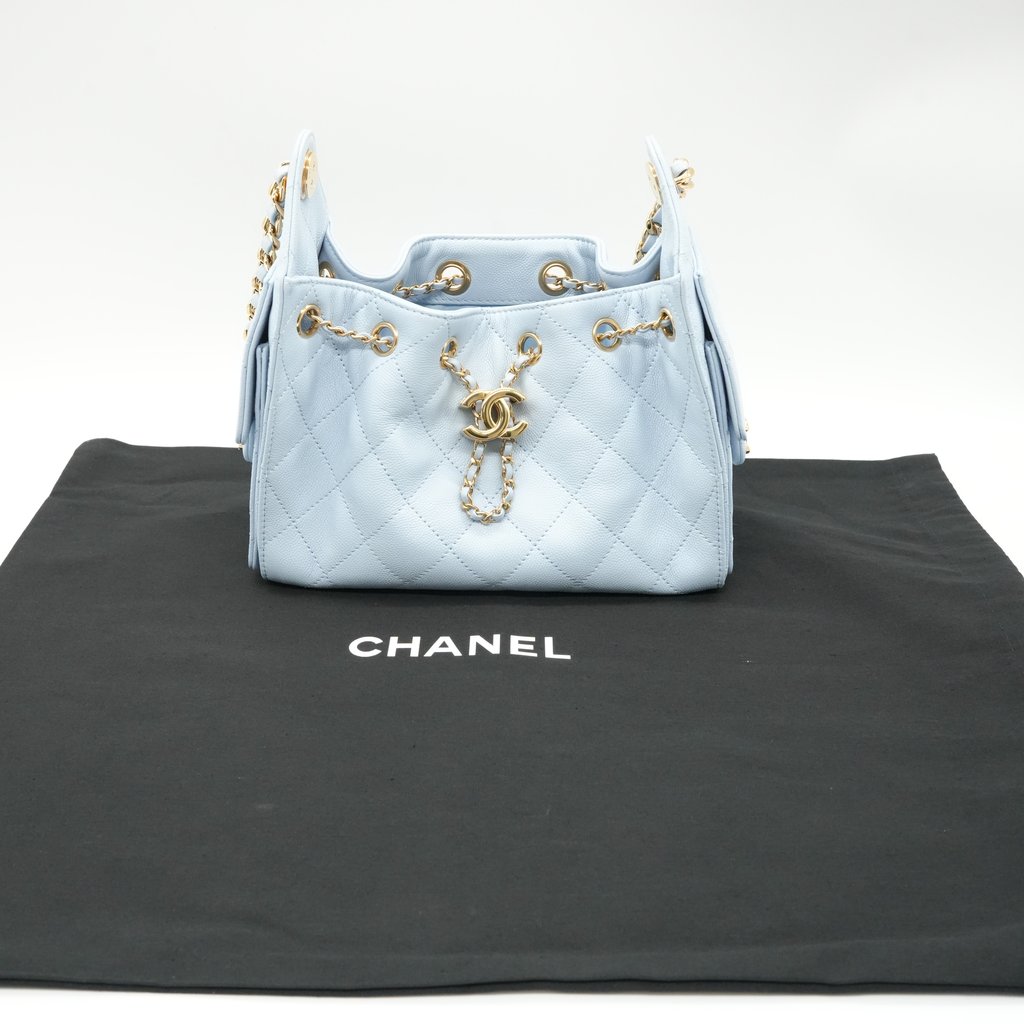 Chanel 25 Mini Handbag Light Blue Quilted | Libas Collective