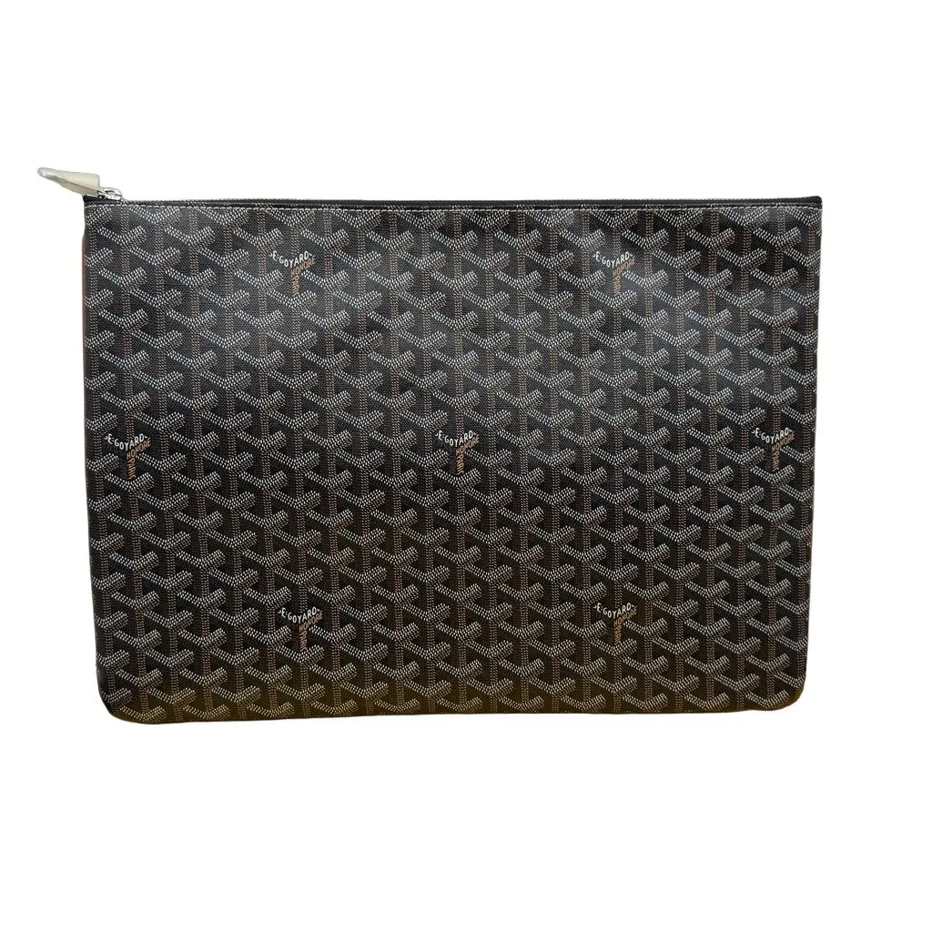 Goyard Goyard large pouch black Black Never worn - Front View